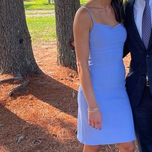 Periwinkle Blue Spaghetti Strap Midi Dress